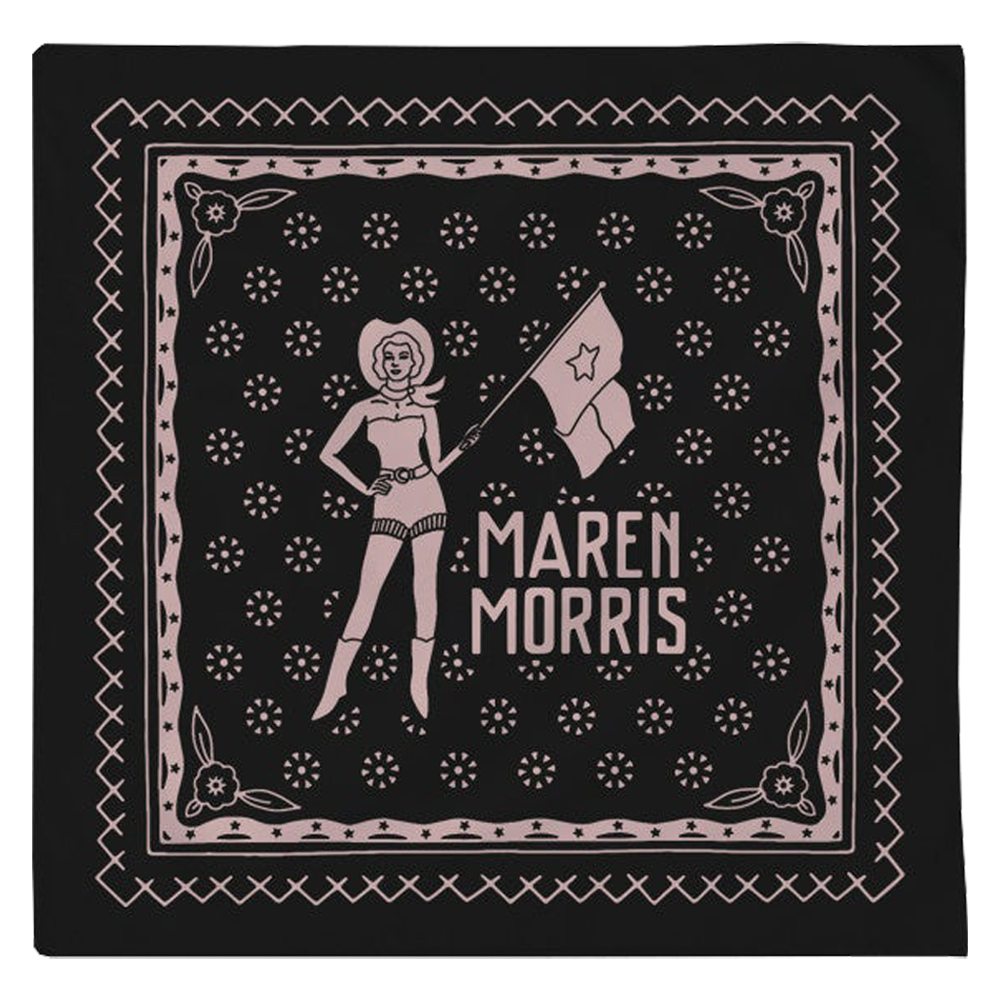 texas rodeo black bandana